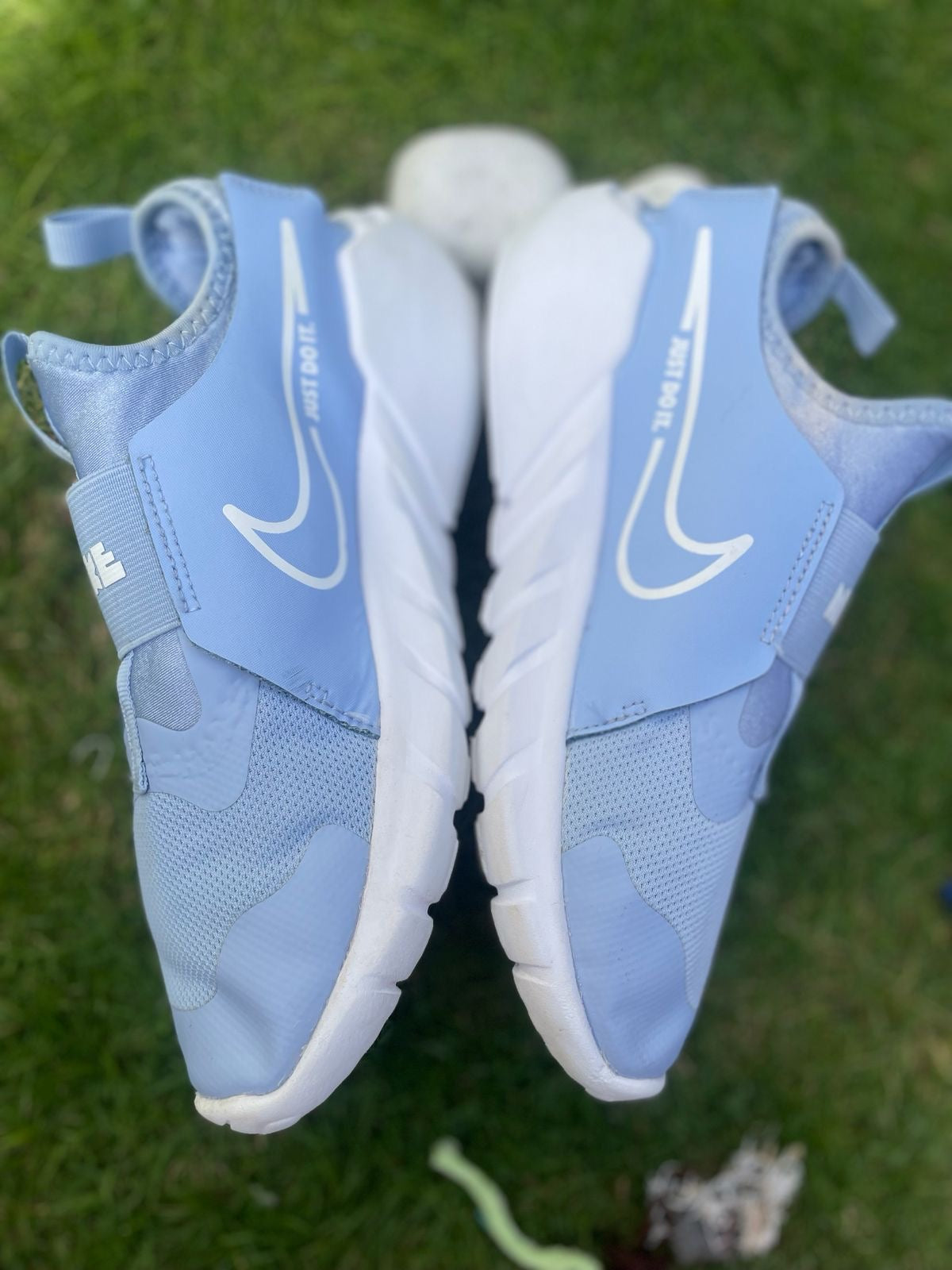 Nike Flex Runner Light Blue White – Slip On – Preloved