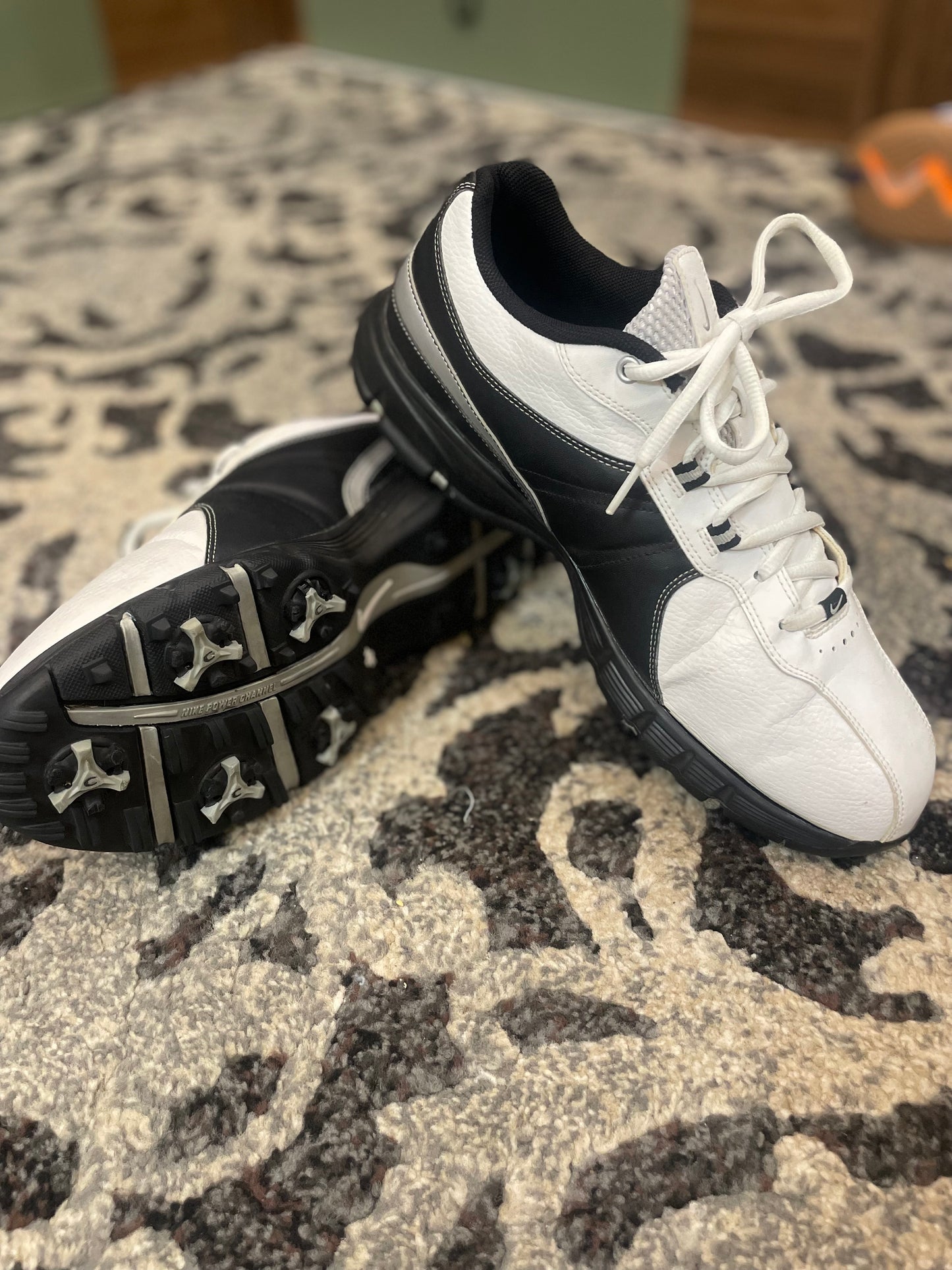 Nike Power Channel TAC - White Black | Preloved Cricket/Golf Shoes