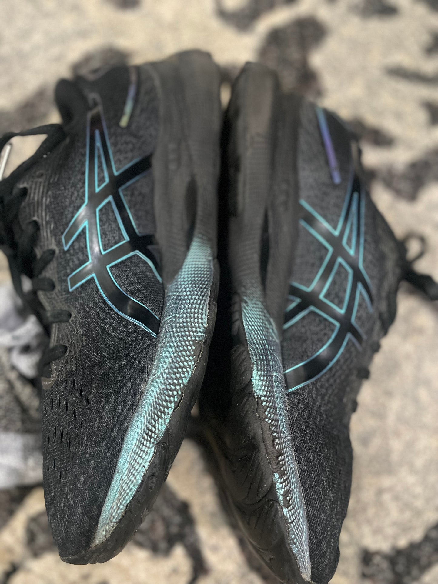 ASICS Gel Series Black Teal | Preloved Running Shoes
