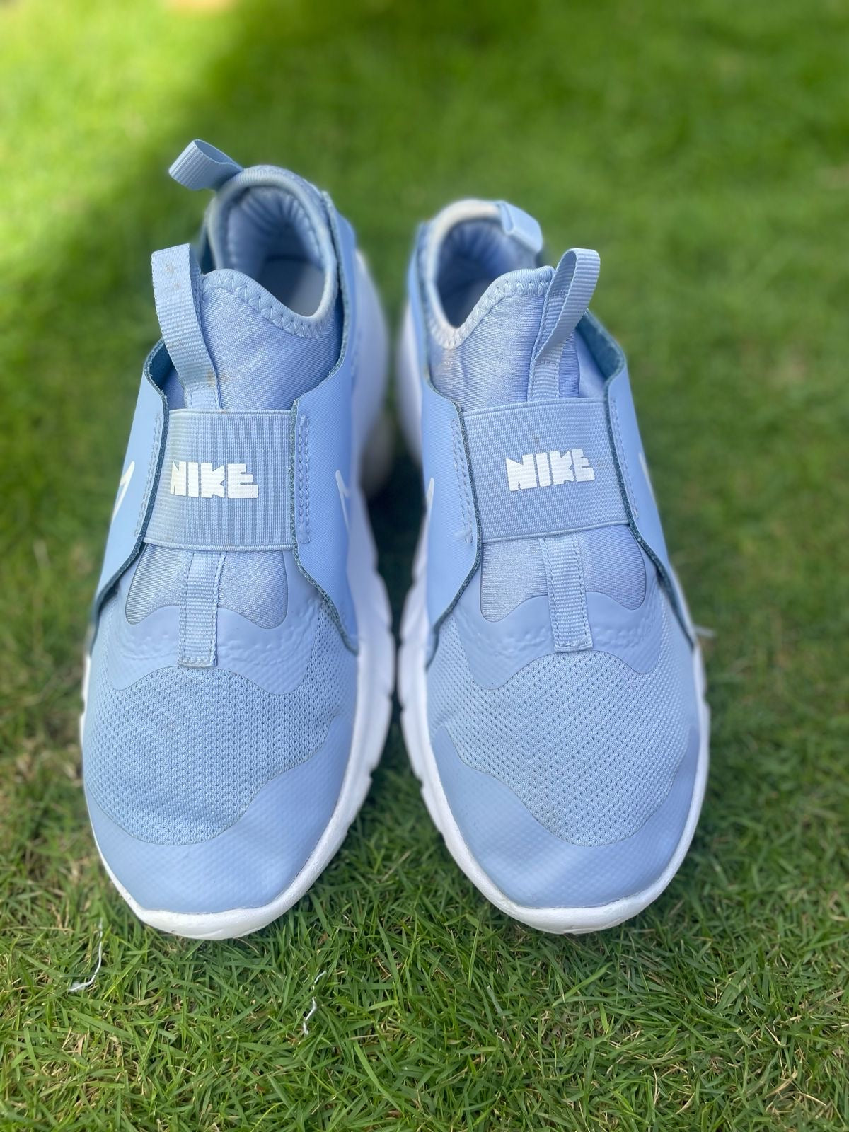 Nike Flex Runner Light Blue White – Slip On – Preloved